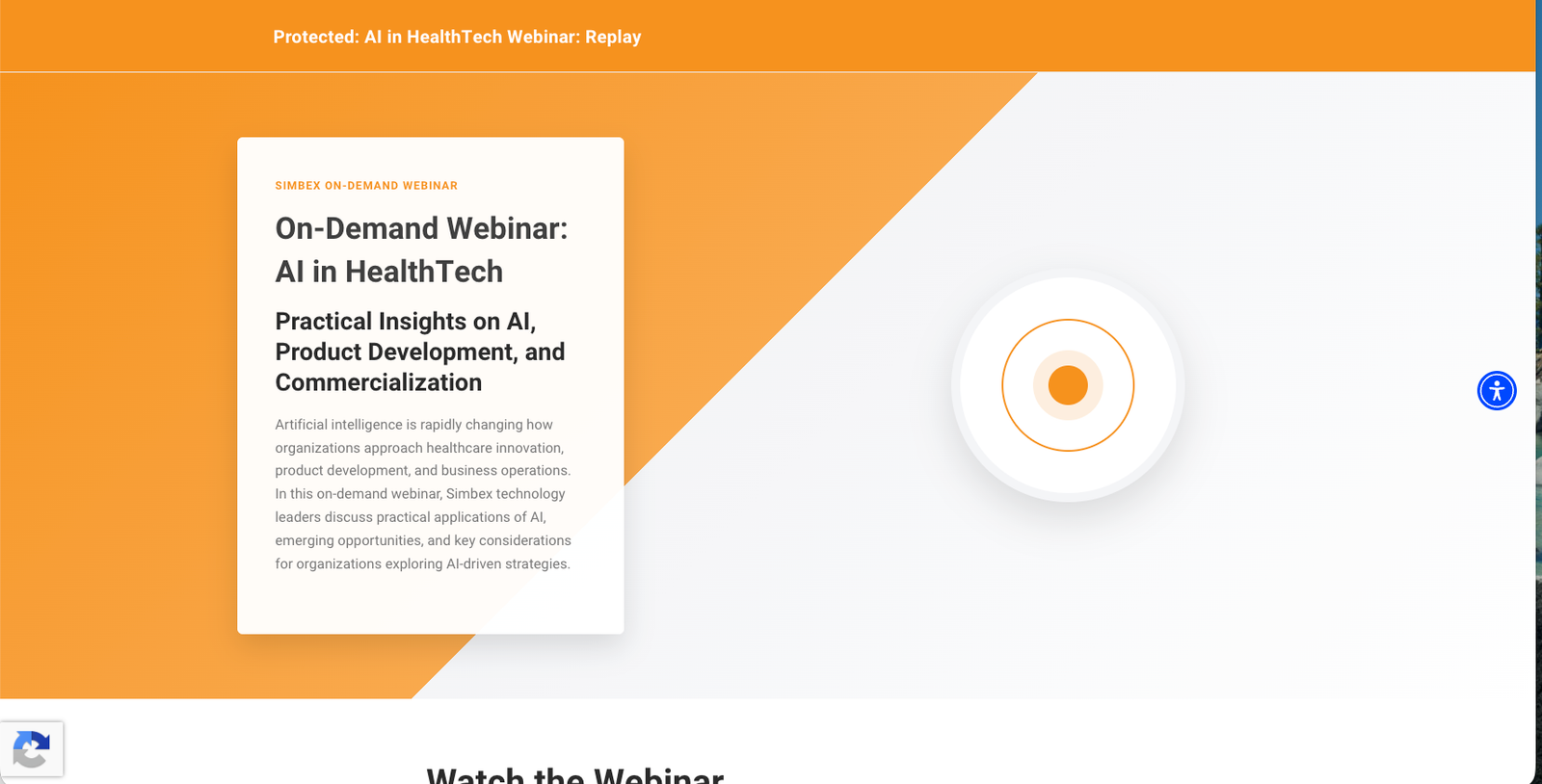 Protected AI in HealthTech on-demand webinar landing page